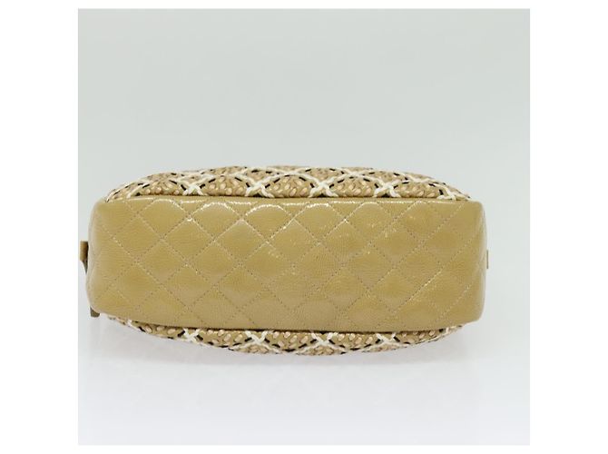 Borsa a Spalla con Catena CHANEL Smalto Beige CC Auth 125492 - vista 5