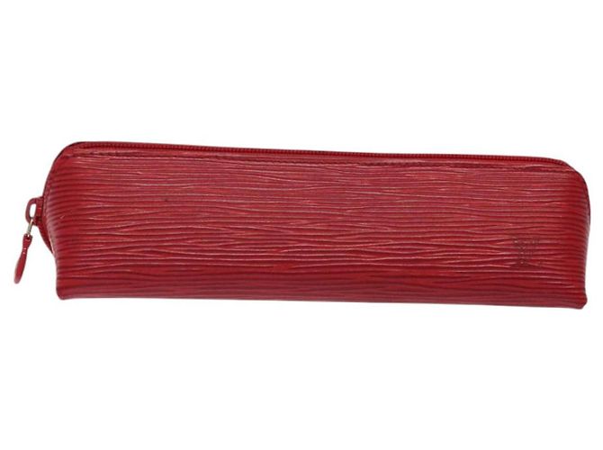 LOUIS VUITTON Estuche de Lápices Epi Rojo M56547 LV Auth am8480 Roja - vista 13