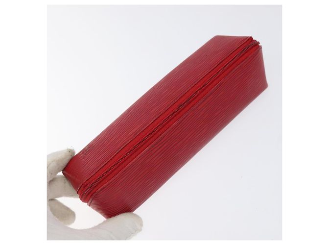 LOUIS VUITTON Estuche de Lápices Epi Rojo M56547 LV Auth am8480 Roja - vista 5