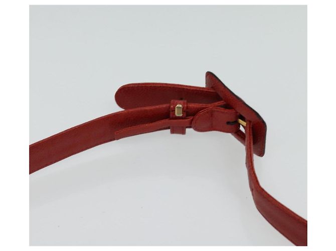 CHANEL Borsa a vita Matelassé Pelle Caviar Rossa Oro CC Auth BD2190 Rosso D'oro - vista 14