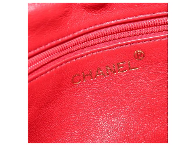 CHANEL Borsa a vita Matelassé Pelle Caviar Rossa Oro CC Auth BD2190 Rosso D'oro - vista 19