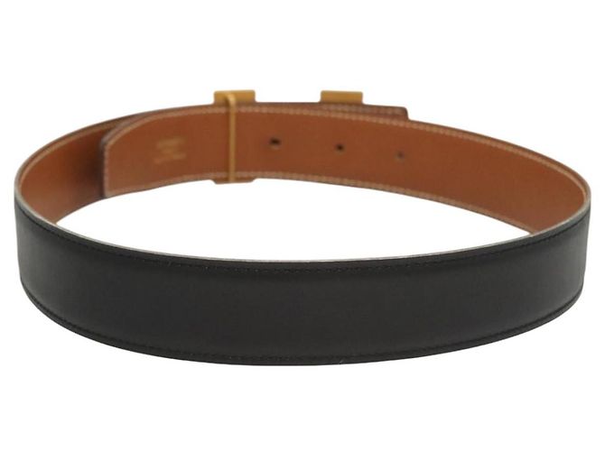 Hermès Cintura in pelle HERMES Constance 22,8""-24,8"" Nero Oro Auth BD2074 D'oro - vista 3