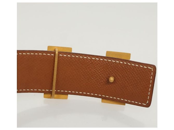 Hermès Cintura in pelle HERMES Constance 22,8""-24,8"" Nero Oro Auth BD2074 D'oro - vista 7