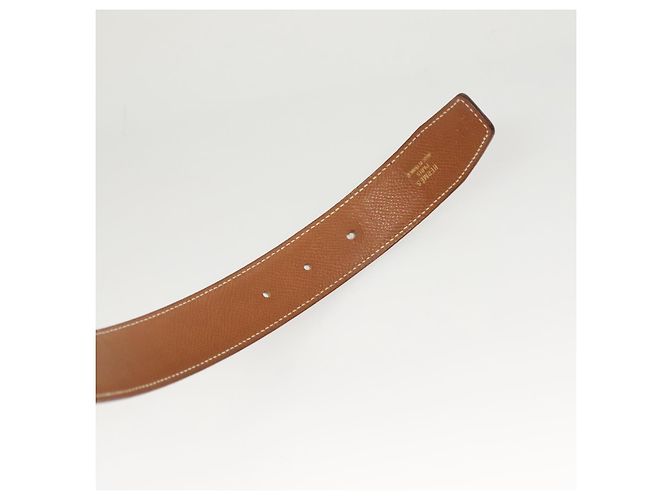 Hermès Cintura in pelle HERMES Constance 22,8""-24,8"" Nero Oro Auth BD2074 D'oro - vista 9
