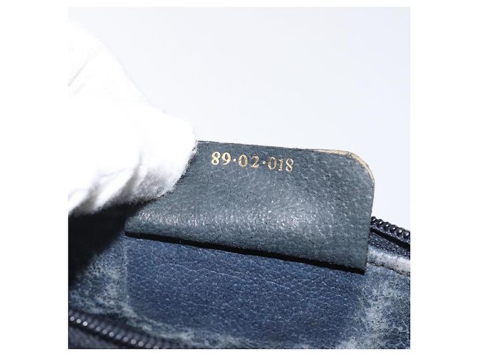 GUCCI GG Supreme Sherry Line Borsa a Spalla PVC Blu Navy Oro 89 02 018 Auth 125200 D'oro - vista 12
