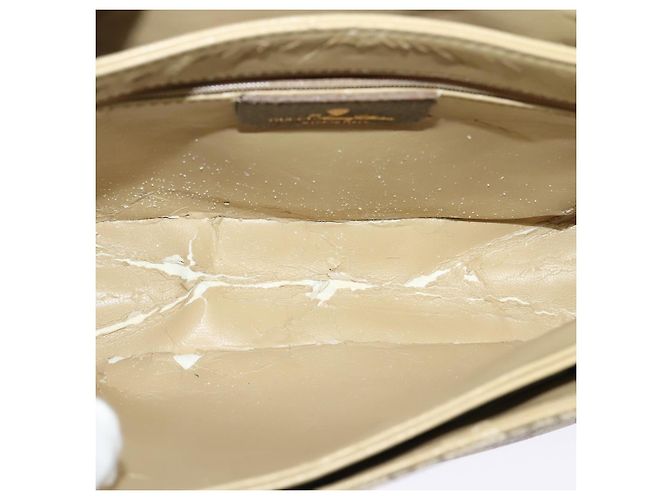 GUCCI GG Supreme Web Sherry Line Borsa PVC Beige Oro 164 02 084 Auth ep9049 D'oro - vista 11