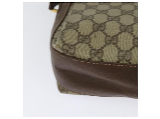 GUCCI GG Supreme Web Sherry Line Borsa PVC Beige Oro 164 02 084 Auth ep9049 D'oro - vista 15