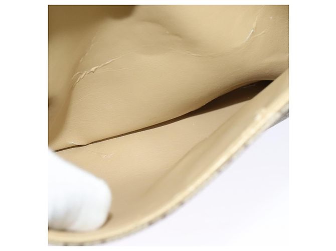 GUCCI GG Supreme Web Sherry Line Borsa PVC Beige Oro 164 02 084 Auth ep9049 D'oro - vista 22