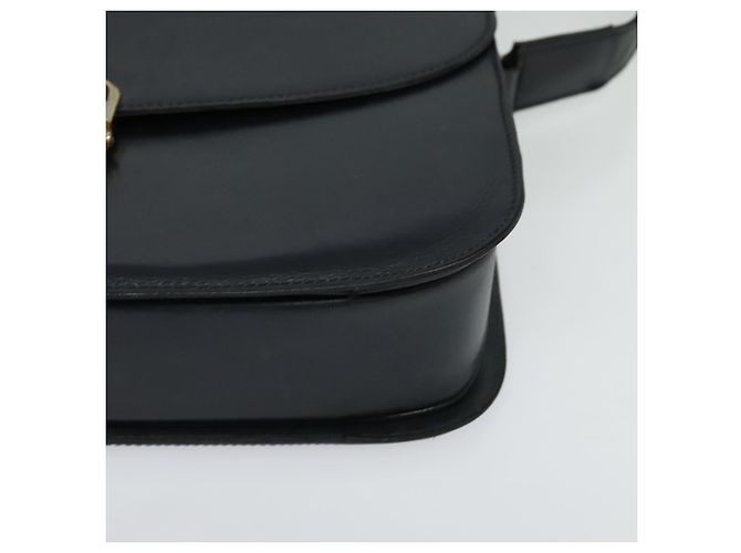 Céline Borsa a spalla CELINE in pelle blu navy e oro Auth bs25995 D'oro - vista 15