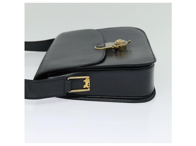 Céline Borsa a spalla CELINE in pelle blu navy e oro Auth bs25995 D'oro - vista 3