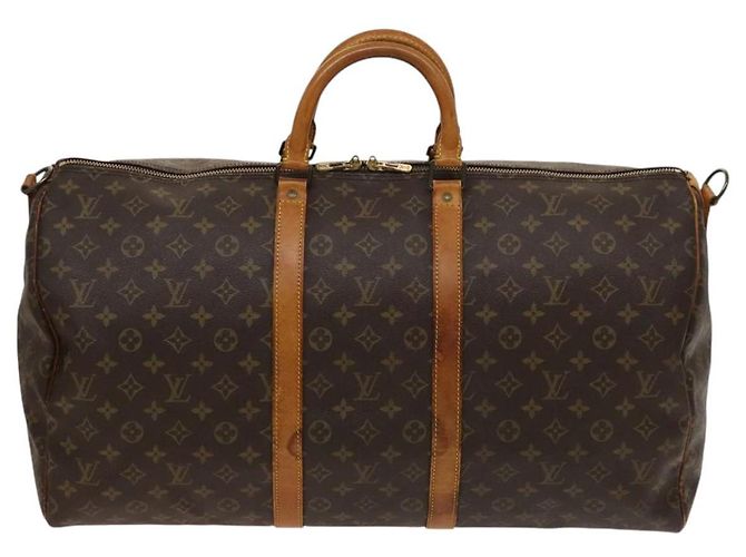 LOUIS VUITTON Monogram Keepall Bandouliere 55 Borsa Boston M41414 LV Auth 123367 Monogramma - vista 13