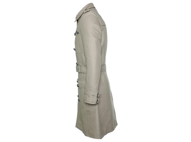 Balmain, Trench coat militar de algodón beige - vista 2