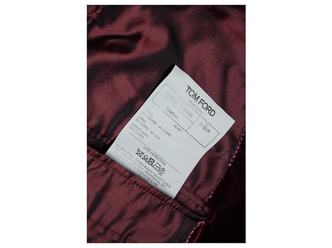 Tom Ford, Samt Shelton Blazer in Burgunderrot - Ansicht 10