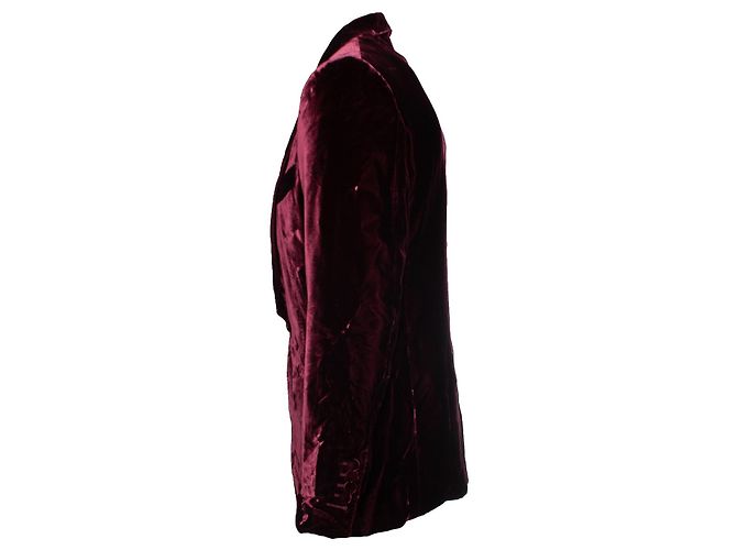 Tom Ford, Samt Shelton Blazer in Burgunderrot - Ansicht 2