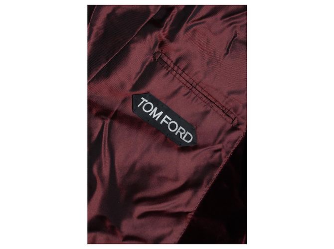 Tom Ford, Samt Shelton Blazer in Burgunderrot - Ansicht 7