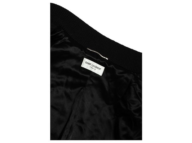 Saint Laurent, Bomber teddy classico 2020 Nero Bianco - vista 10