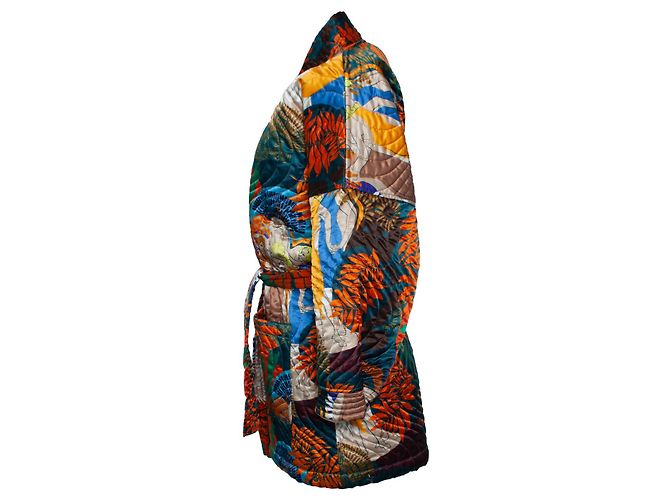 Autre Marque Gemischter, mehrfarbiger gesteppter Kimono Mehrfarben - Ansicht 2