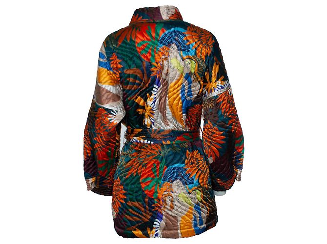 Autre Marque Gemischter, mehrfarbiger gesteppter Kimono Mehrfarben - Ansicht 3