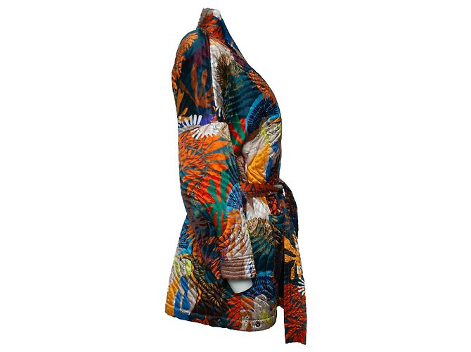 Autre Marque Gemischter, mehrfarbiger gesteppter Kimono Mehrfarben - Ansicht 4