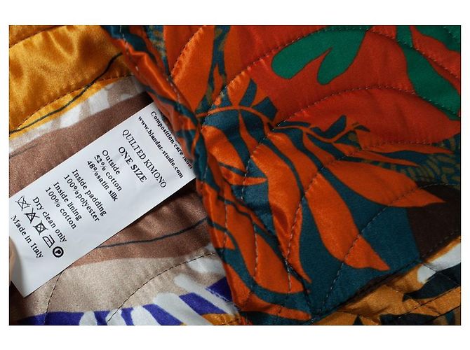 Autre Marque Gemischter, mehrfarbiger gesteppter Kimono Mehrfarben - Ansicht 7