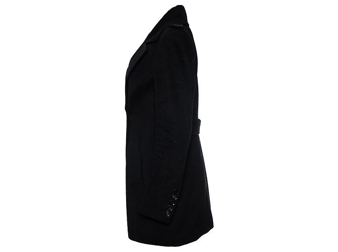 Burberry, abrigo de lana negra Negro - vista 4
