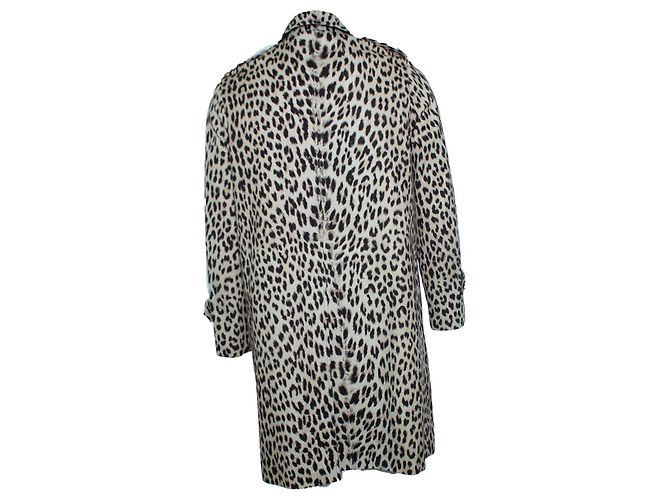 Céline, abrigo trench de estampado de leopardo Castaño - vista 3