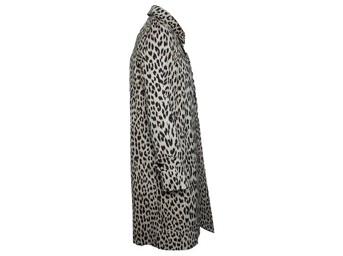 Céline, abrigo trench de estampado de leopardo Castaño - vista 4