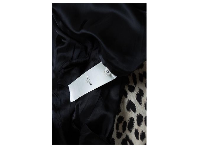 Céline, abrigo trench de estampado de leopardo Castaño - vista 6