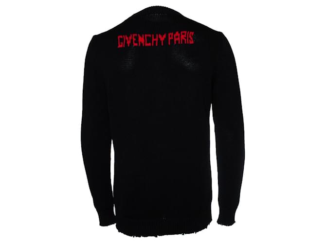 Suéter de punto de algodón con logo Givenchy Negro Roja - vista 2