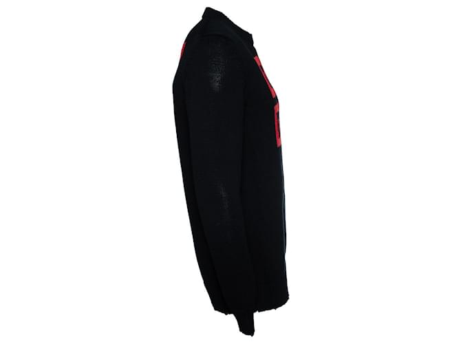 Suéter de punto de algodón con logo Givenchy Negro Roja - vista 3