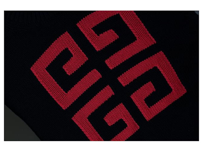 Suéter de punto de algodón con logo Givenchy Negro Roja - vista 6