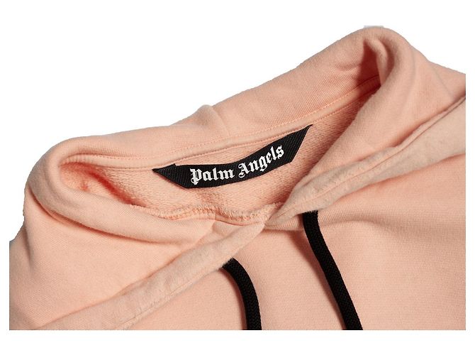 Palm Angels, Moletom com capuz de fleece com logo oversized em relevo Rosa - vista 5