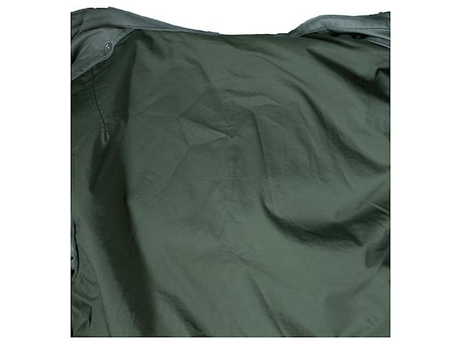 Balmain, parka con capucha de algodón verde - vista 6