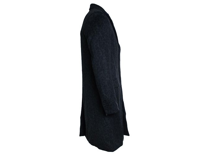 Givenchy, Grey wool melange single breasted coat - view 3