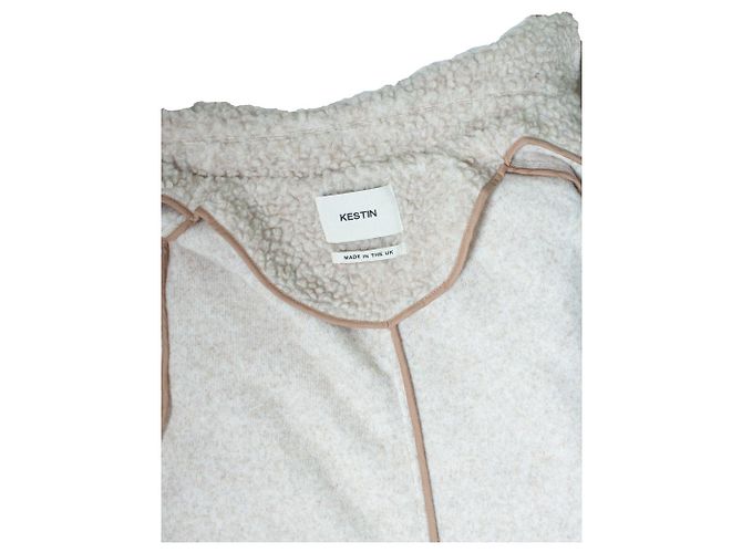 Autre Marque Kestin, Edinburgh overcoat in oatmeal wool fleece - view 5