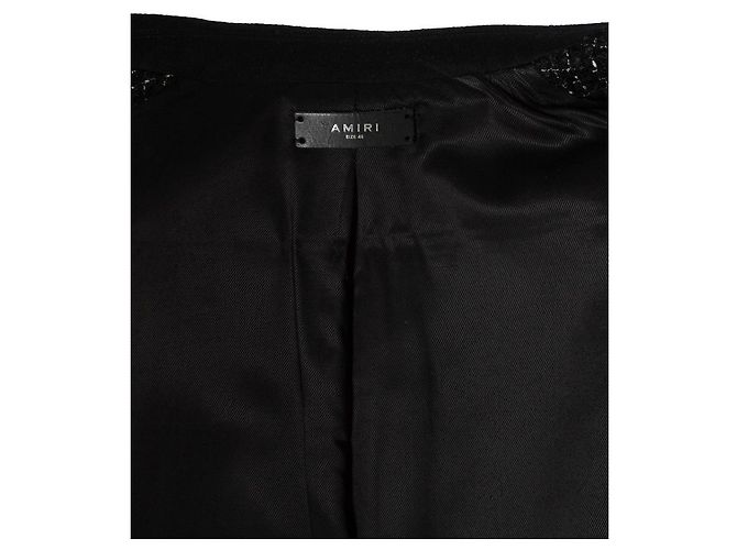 Amiri, abrigo largo de bucle en negro - vista 5