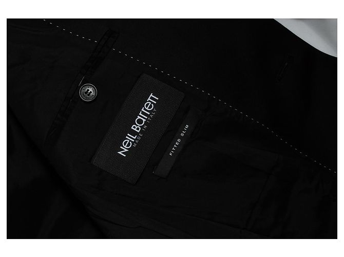 Neil Barrett, schwarzer Camouflage Slim-Fit Blazer - Ansicht 5