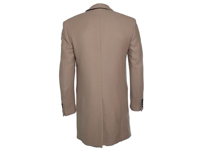 Saint Laurent, abrigo de cachemira beige 2018 - vista 2