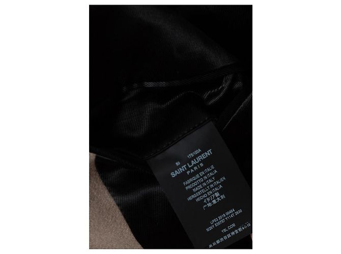 Saint Laurent, abrigo de cachemira beige 2018 - vista 5
