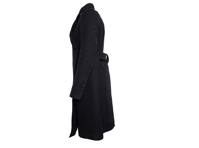 Rick Owens, abrigo balmacaan Moody FW20 de Performa Negro Gris - vista 3
