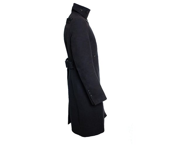 Rick Owens, abrigo balmacaan Moody FW20 de Performa Negro Gris - vista 4