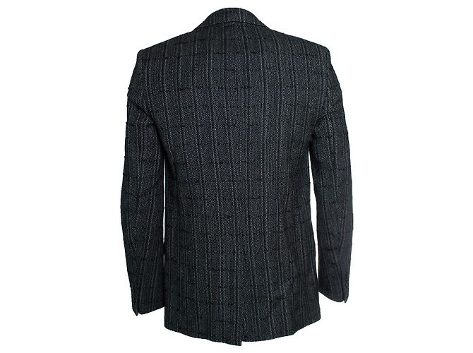 Schwarz-weißer Tweed-Blazer von Saint Laurent, 2019 - Ansicht 3