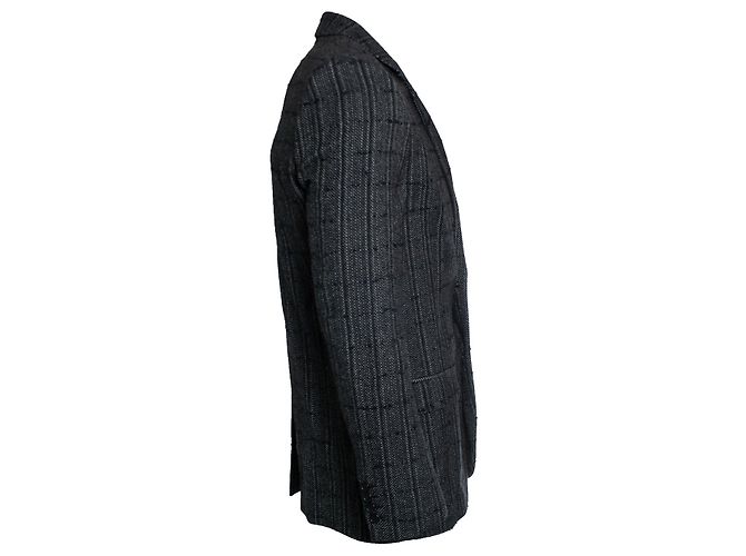 Schwarz-weißer Tweed-Blazer von Saint Laurent, 2019 - Ansicht 4