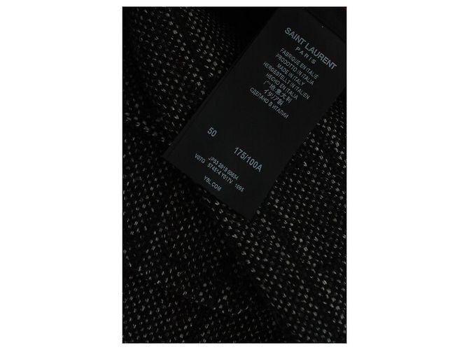 Schwarz-weißer Tweed-Blazer von Saint Laurent, 2019 - Ansicht 5