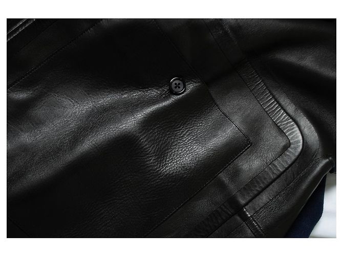 Casaco trench de camurça azul Alexander McQueen - vista 8