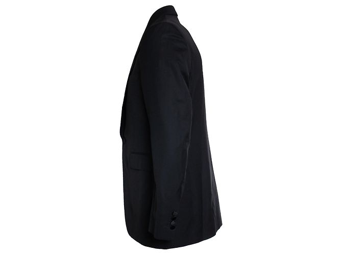 Burberry, Einreiher aus Seide und Wolle Schwarz - Ansicht 3