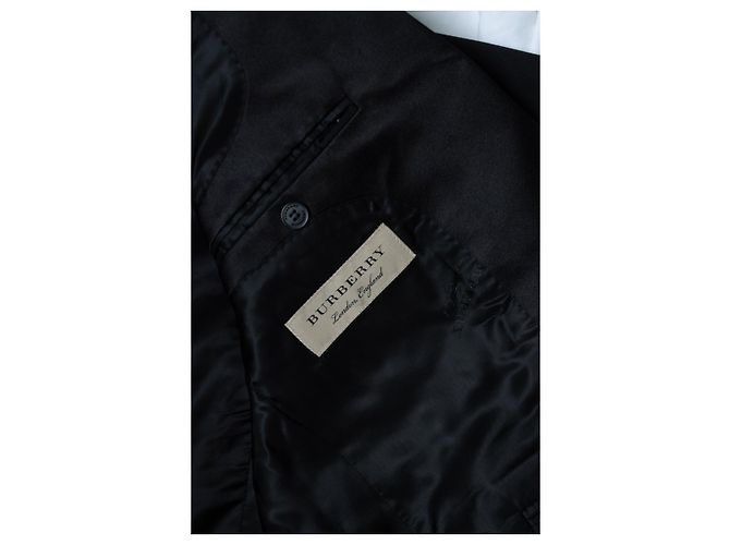 Burberry, Einreiher aus Seide und Wolle Schwarz - Ansicht 6