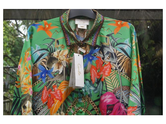 Vestido Camilla Sublime de seda estampado selva Multicolor - vista 7