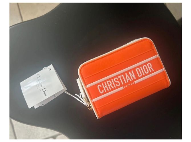 Cartera Dior de cuero naranja - vista 3