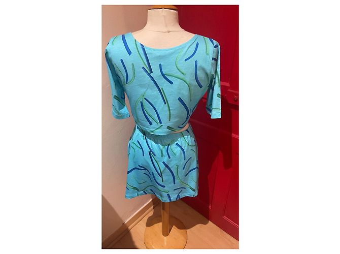 Conjunto de saia Agnès b. turquesa de algodão - vista 2